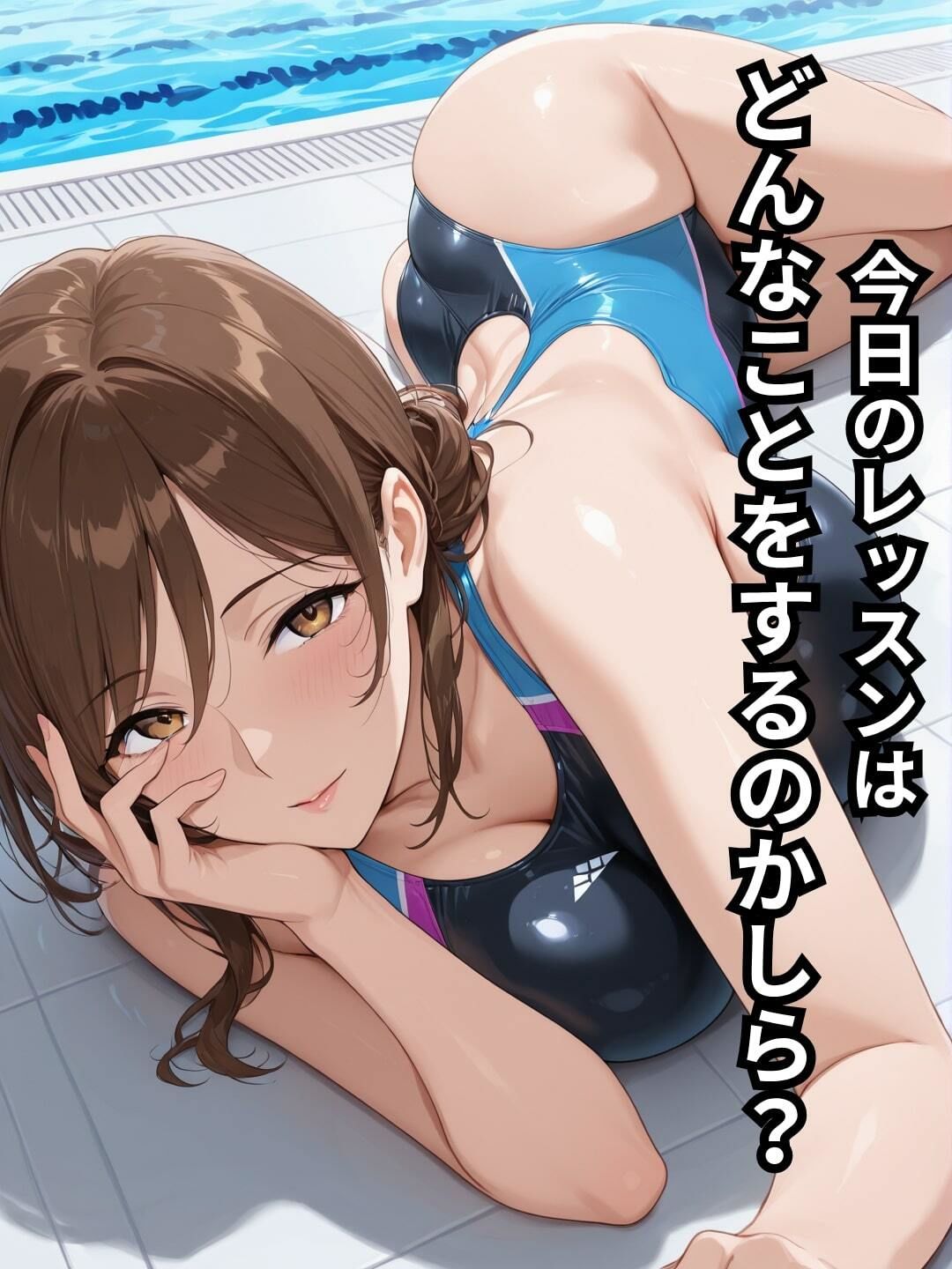 中出しセックス人妻プール 画像1
