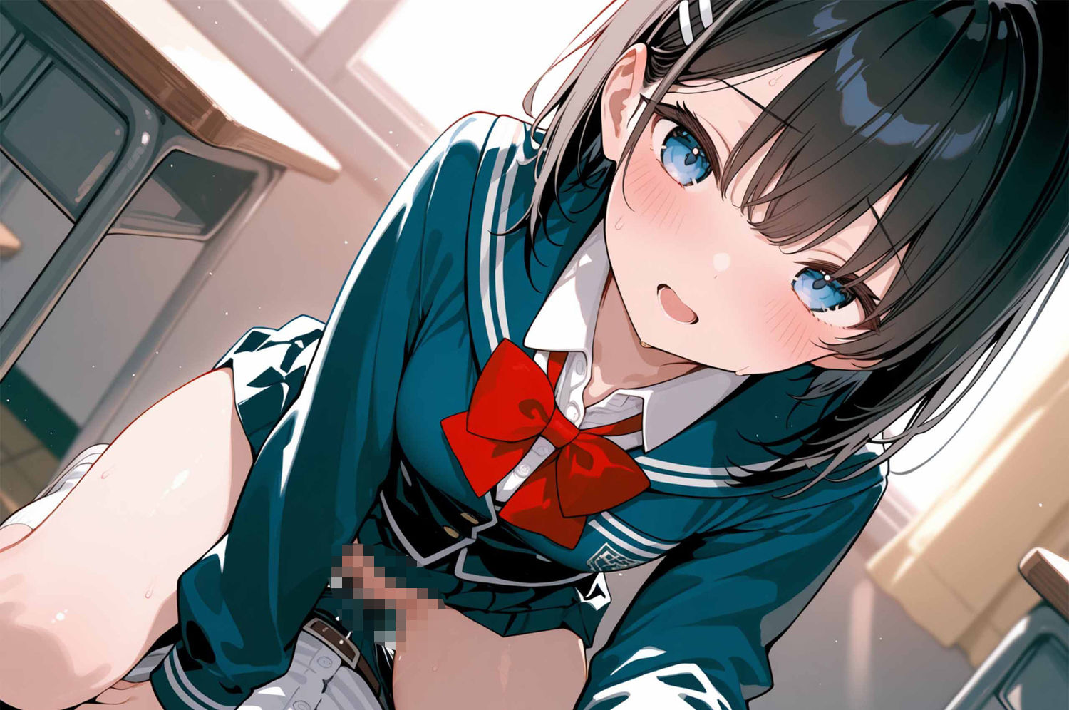 清楚な制服少女を輪● 画像10