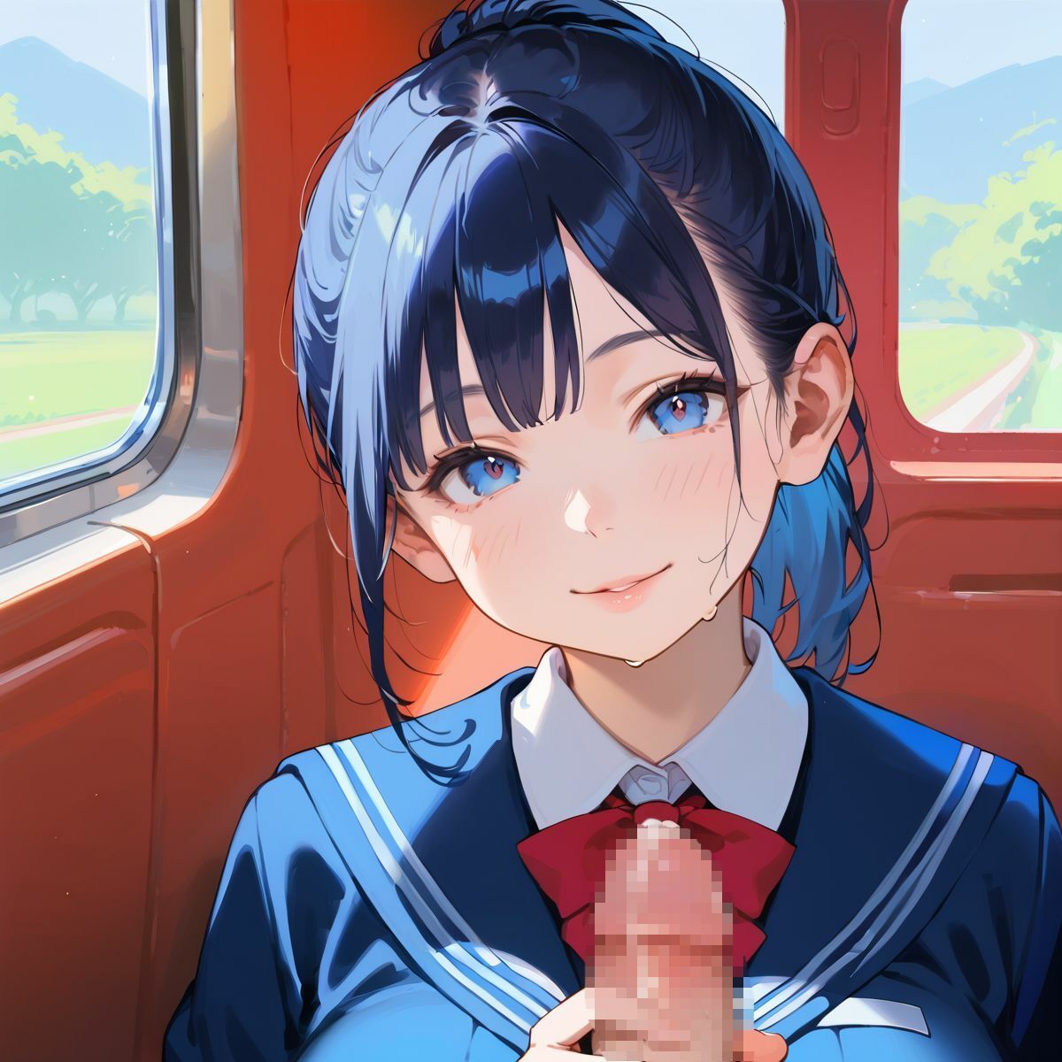 サンプル画像4:痴●で発情しちゃった巨乳女子校生02(みたらしあんこ) [d_615999]