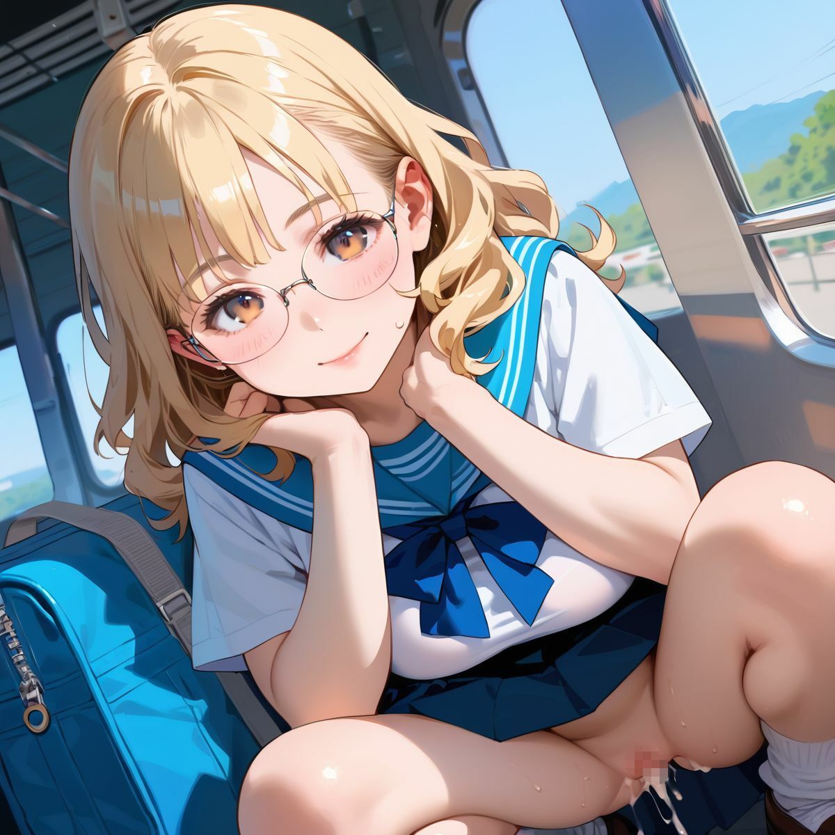 痴●で発情しちゃった巨乳女子校生035