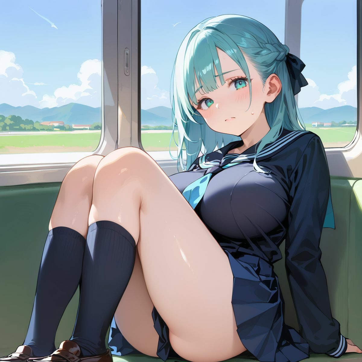 サンプル画像4:痴●で発情しちゃった巨乳女子校生04(みたらしあんこ) [d_616001]