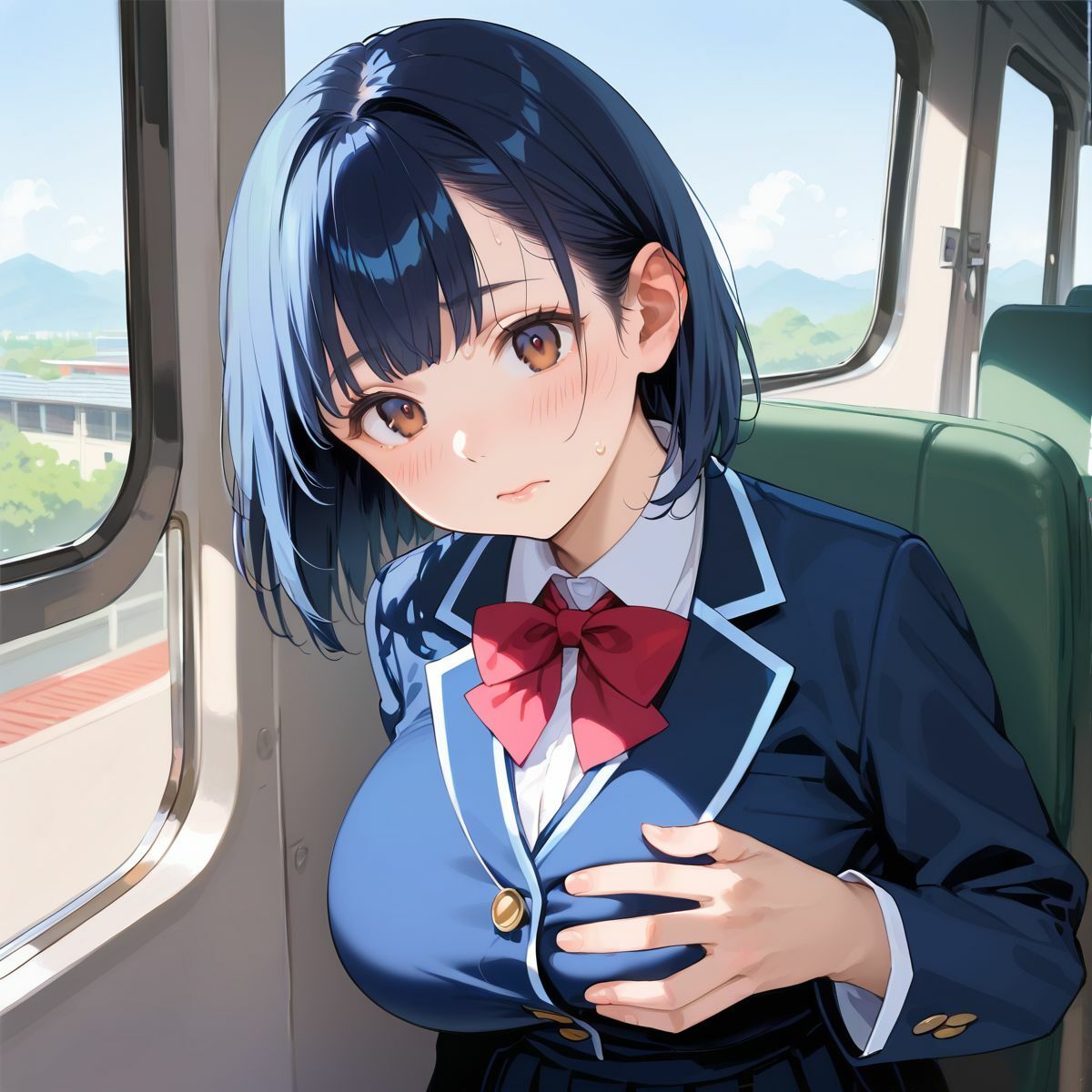 痴●で発情しちゃった巨乳女子校生056