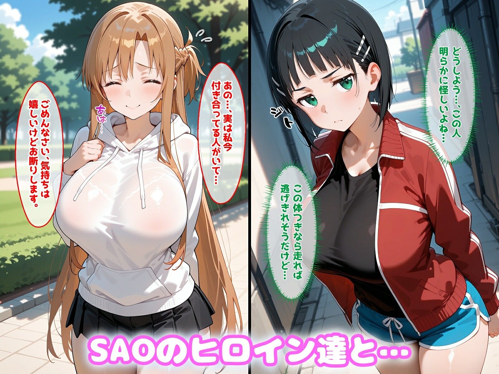 〇眠アプリで妊娠孕ませSAOヒロインたちと膣内射精エッチする話 画像1