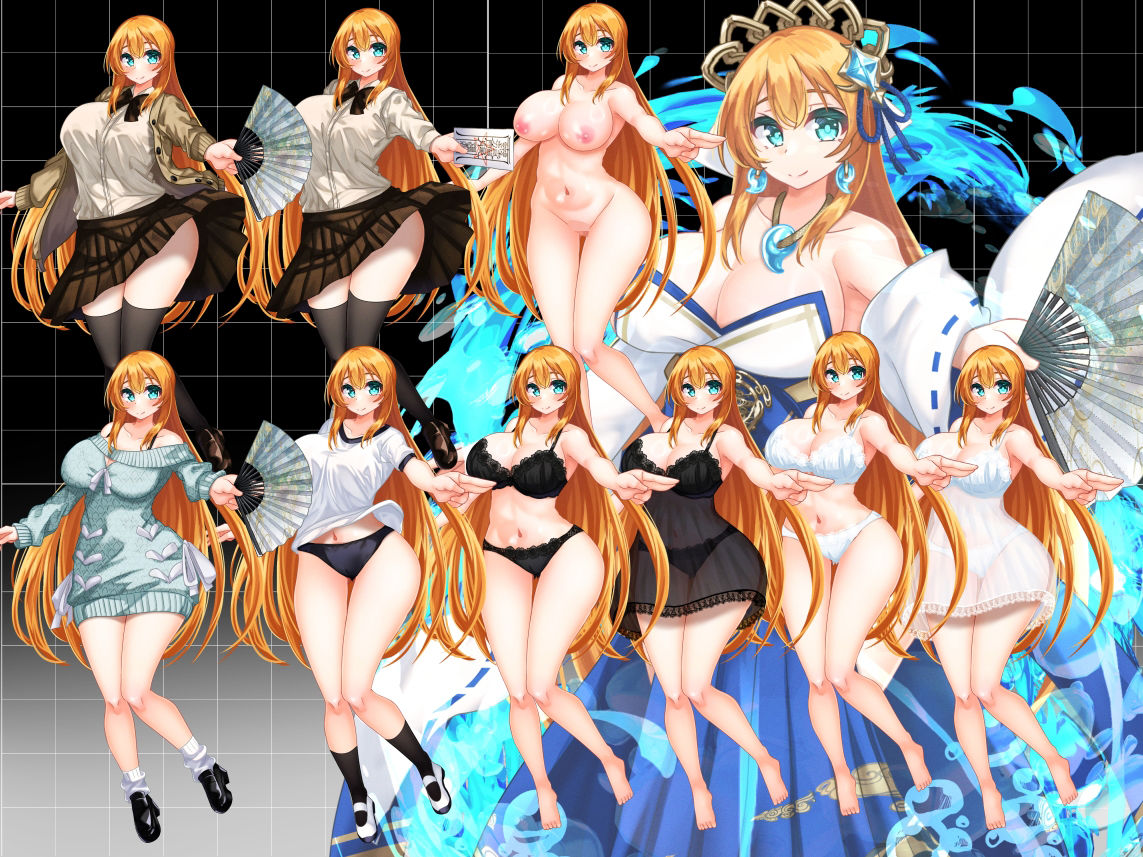 【立ち絵素材】水の巫女 画像1