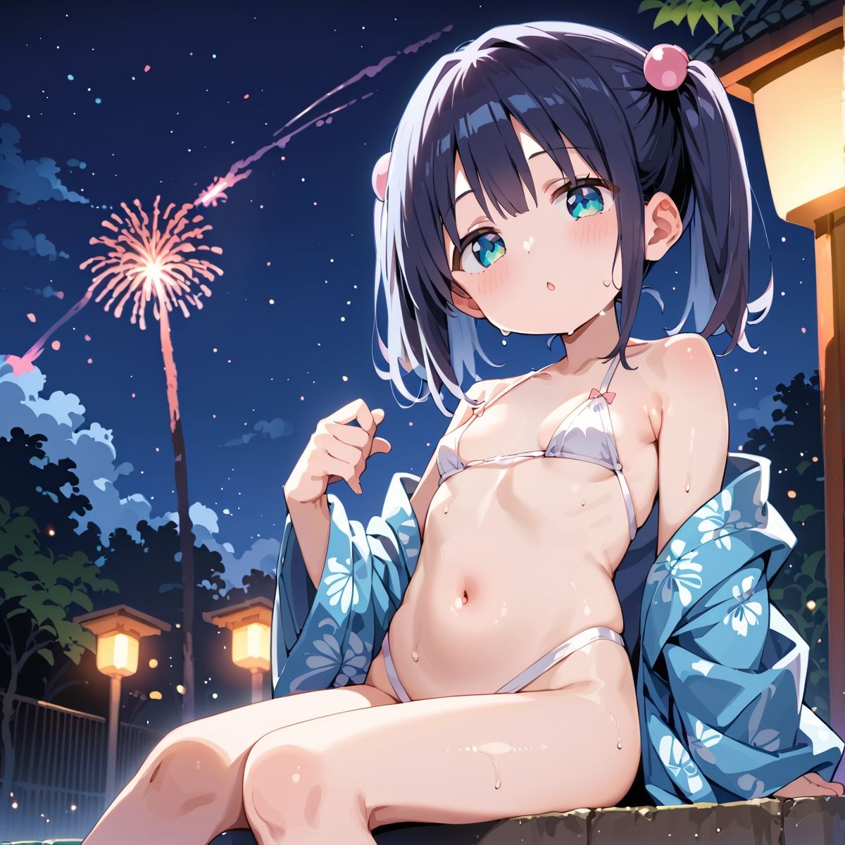 【エロ漫画】淡い夏の思い出ー濡れた花びらが空に開くーscene.111