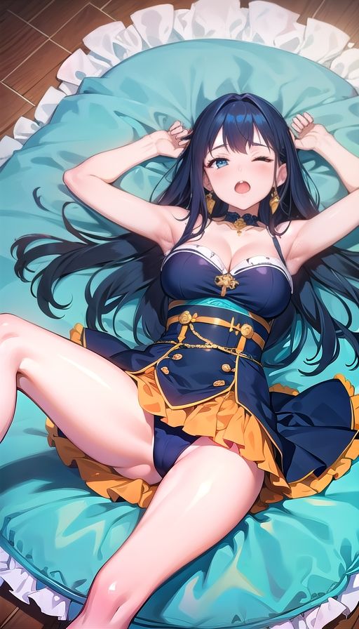 サンプル画像3:青髪ツンデレアイドル(くろめあい) [d_616544]