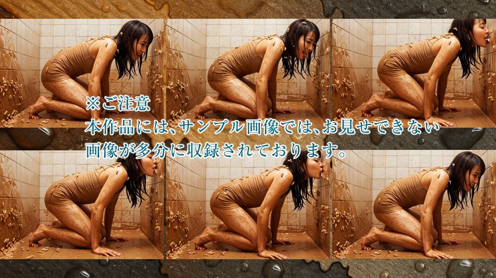 サンプル画像2:濡れた衣に蟲の蠢き  AI画像165枚 / 動画16本(夜光奇蝶) [d_616596]