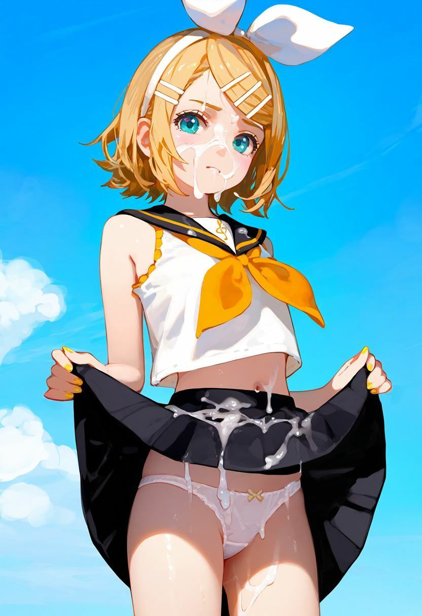 鏡音リン 大量ぱんつ VOCALOID エロ画像4