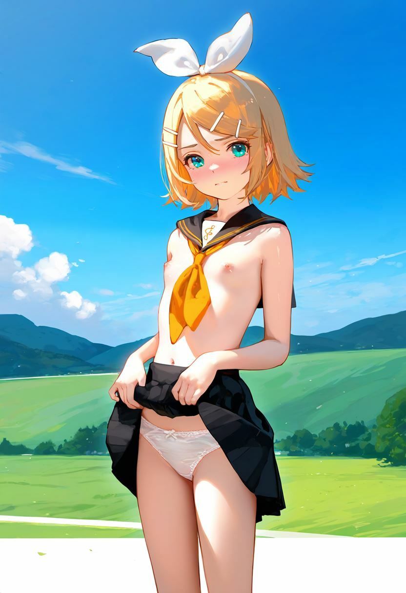 鏡音リン 大量ぱんつ VOCALOID エロ画像5