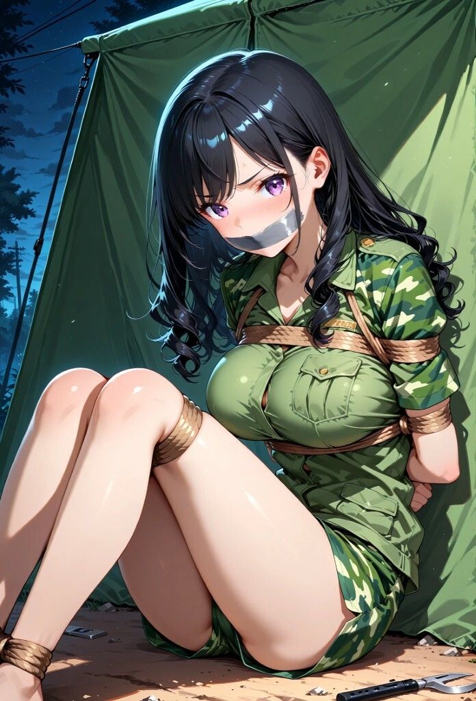 サンプル画像2:【女兵士陵●緊縛調教】戦場に、味方はいない(緊縛同人) [d_616611]