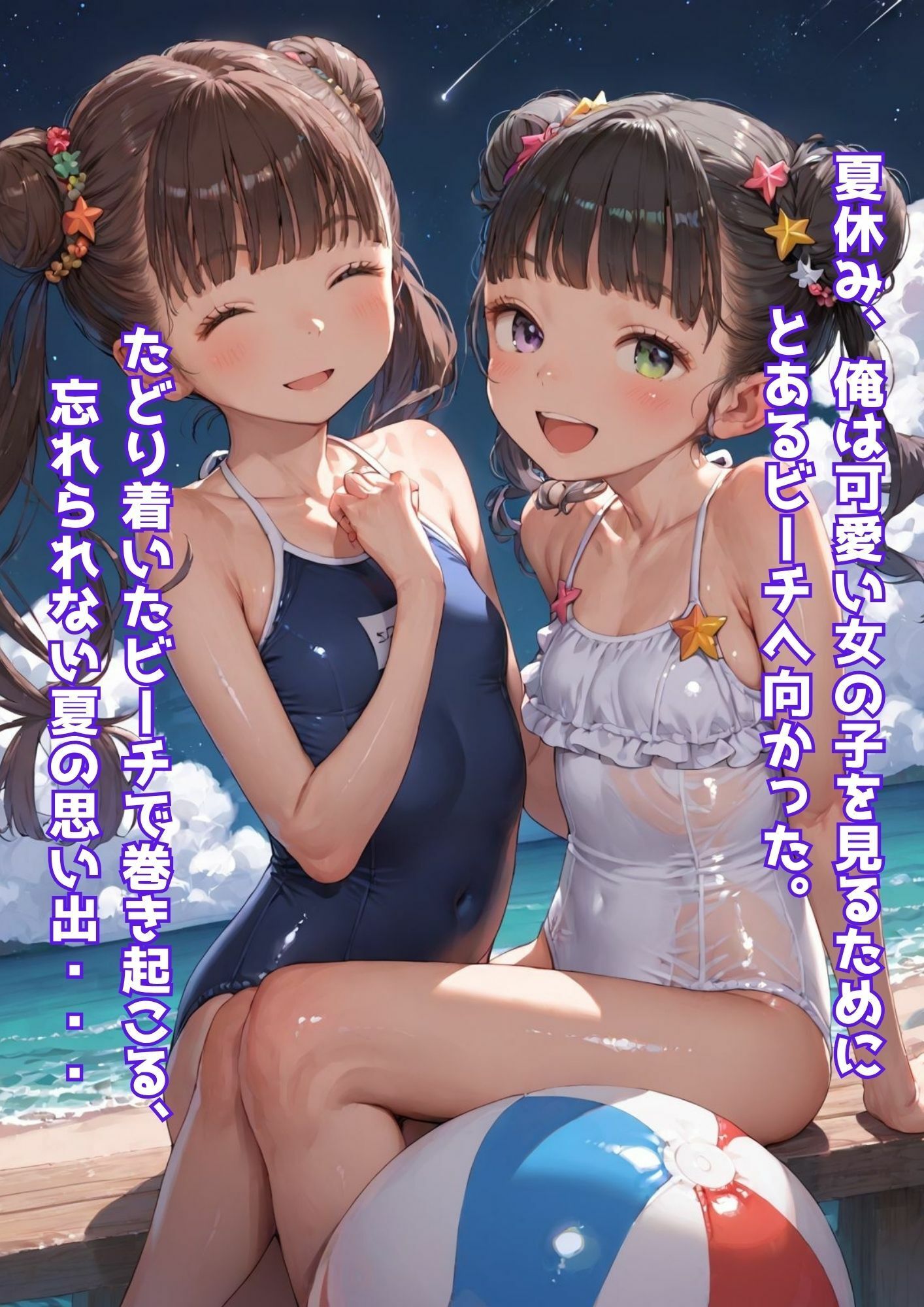サンプル画像1:ちっぱい海物語 〜この夏、海の家で出会った少女たち〜(妄想ちぇりー) [d_616699]