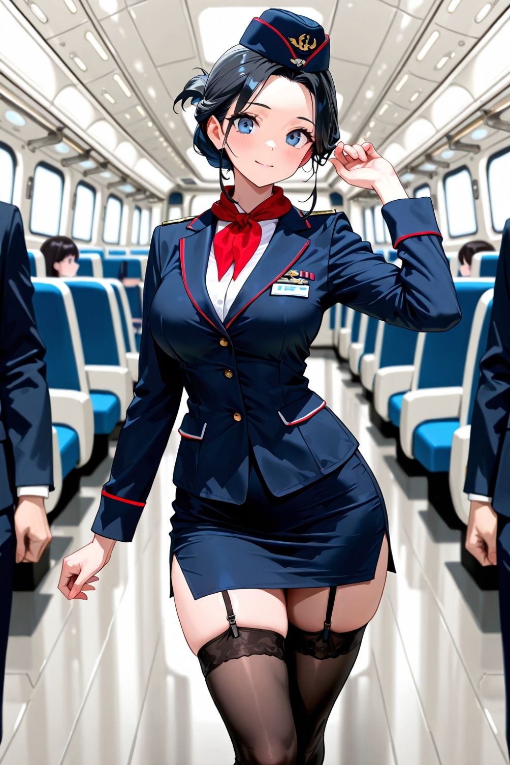 【エロ漫画】当機限定！CAエロ接客便1