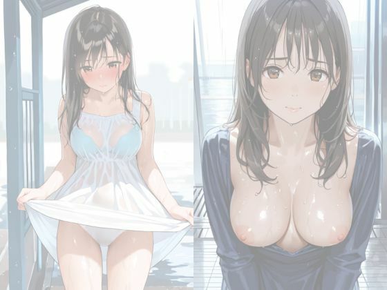 サンプル画像4:びしょ濡れ美女図鑑 ＃8 ワンピース編(ももいろクレヨン) [d_616833]