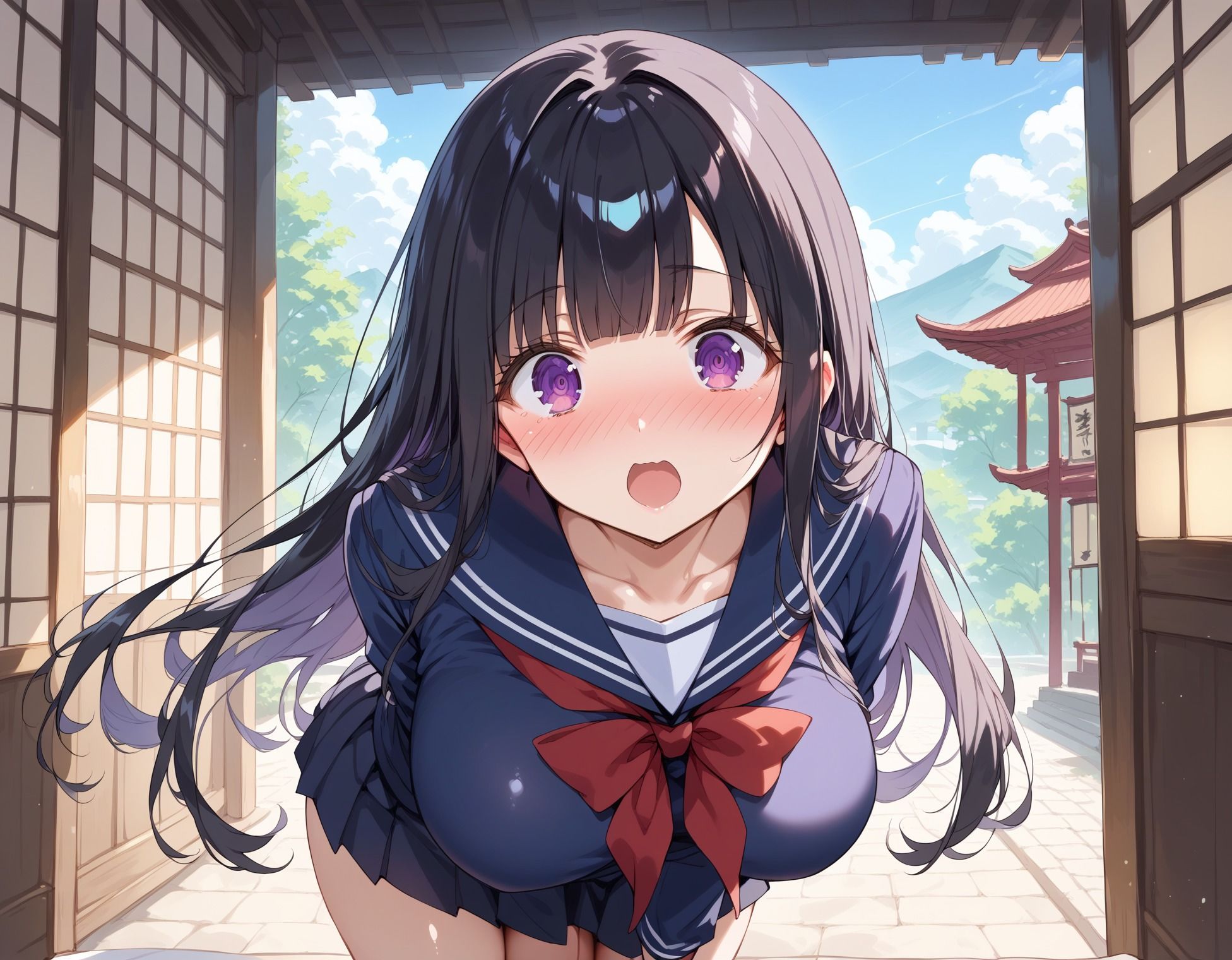 旅館で種付け爆乳彼女〜大きなち〇ぽで若ま〇こ失禁〜 画像1