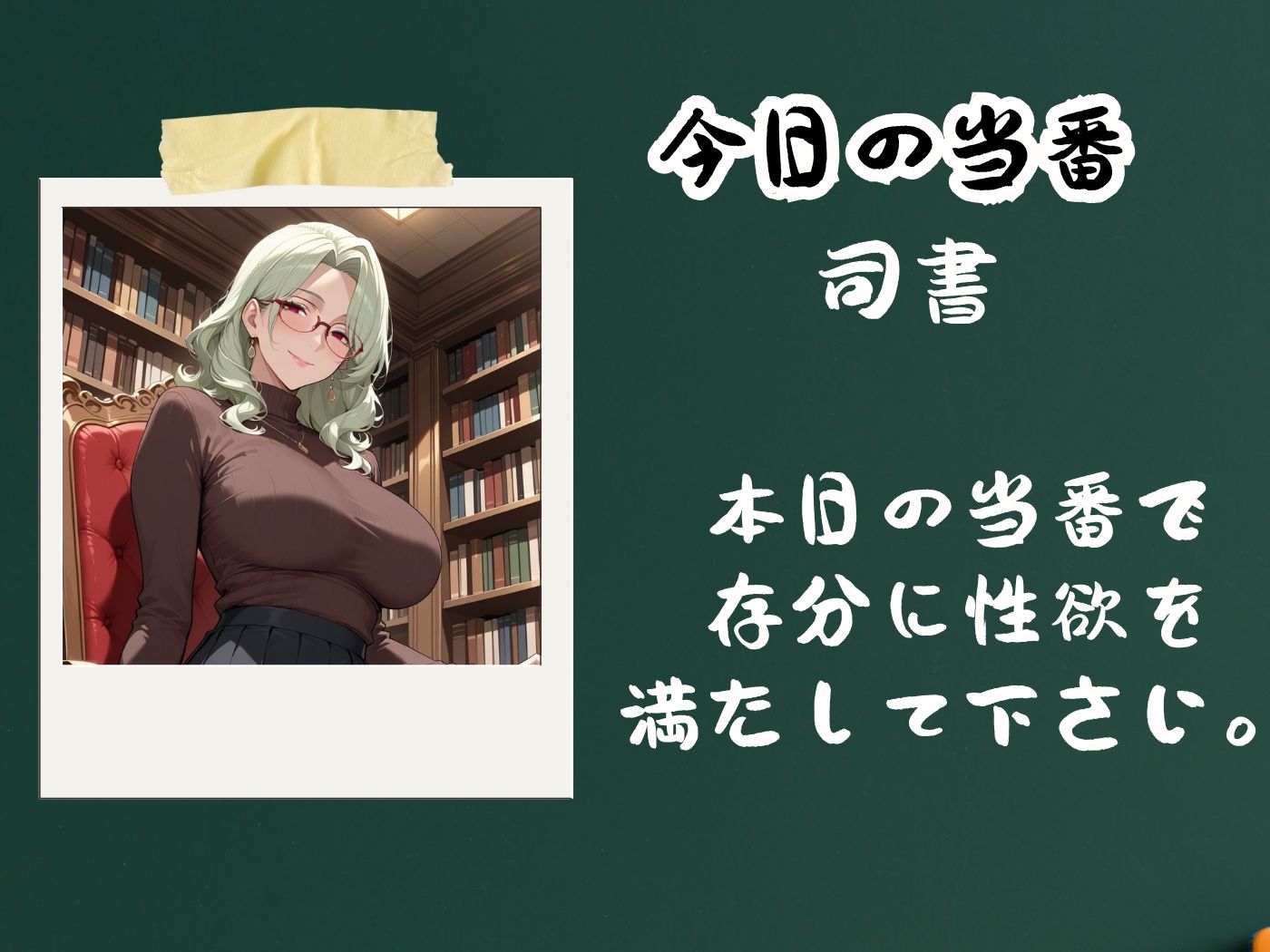 サンプル画像2:今日の性直担当は君達だ〜人妻主婦×司書編〜(トッポギ) [d_616914]