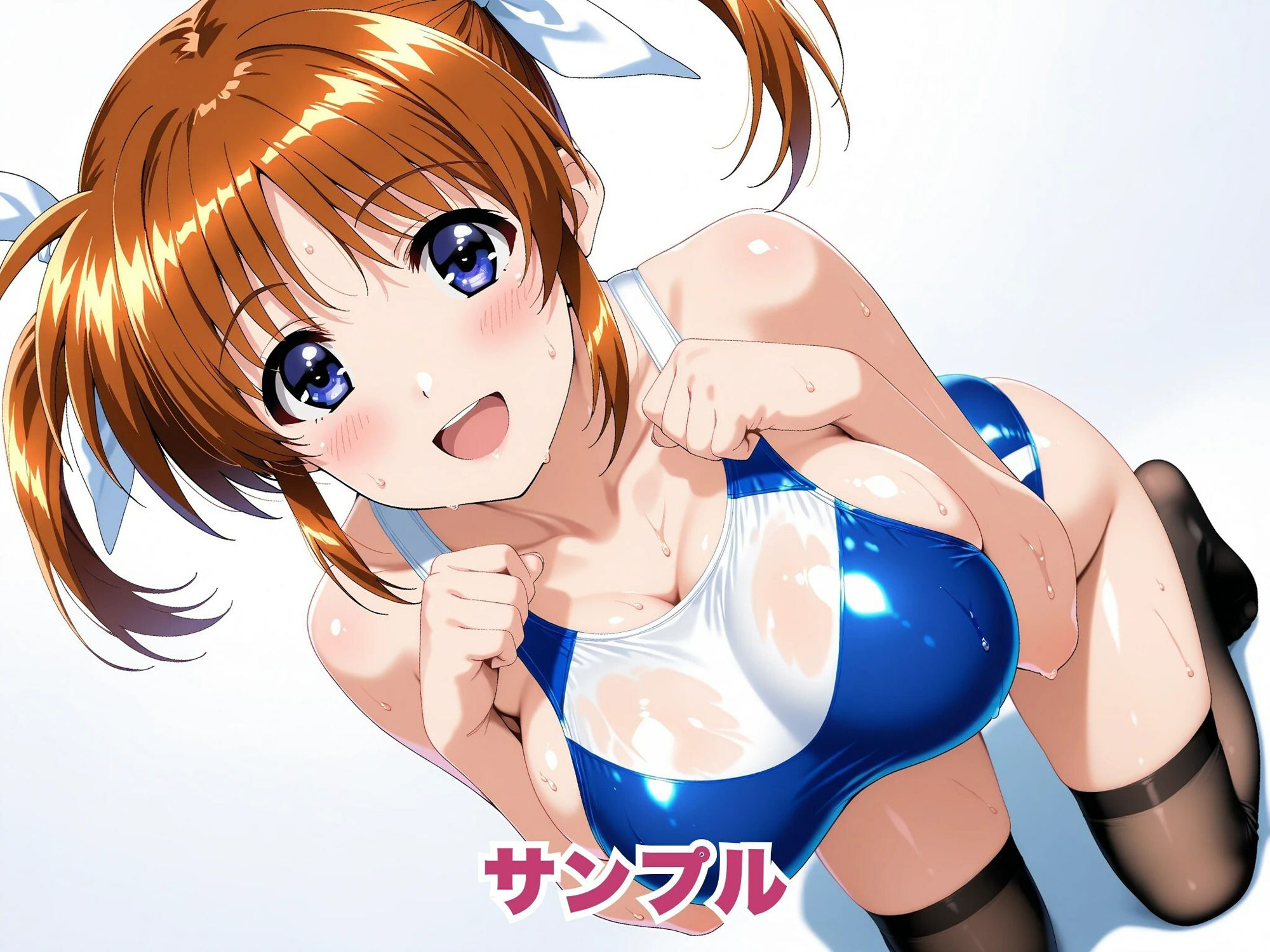 サンプル画像4:【魔法少女リ●カルなのは】高●なのは・競泳水着でプライベートレッスン(画像生成マン) [d_616946]