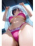 下から見上げる着替え中