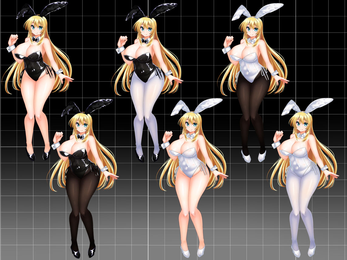 サンプル画像3:【立ち絵素材】カラーバニーガール(水の木) [d_617056]