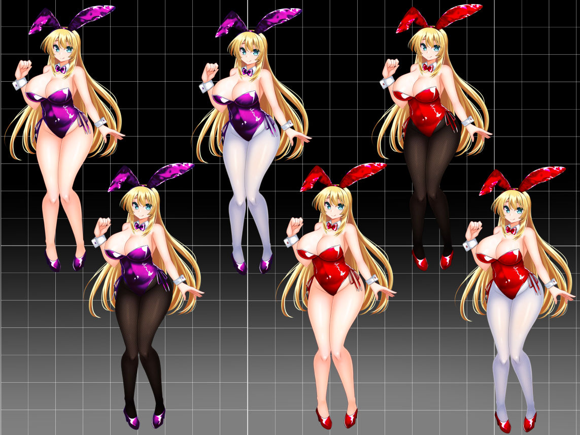 サンプル画像4:【立ち絵素材】カラーバニーガール(水の木) [d_617056]