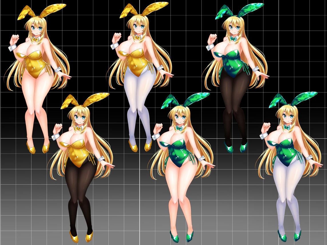 サンプル画像6:【立ち絵素材】カラーバニーガール(水の木) [d_617056]