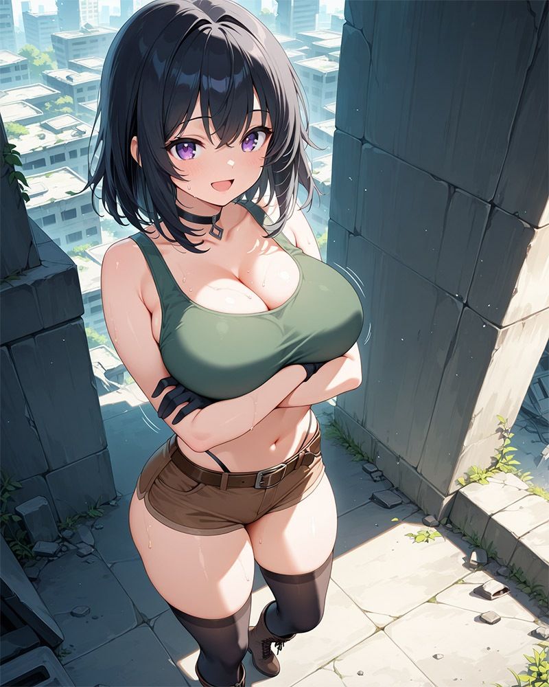 巨乳少女は触手に勝てない［AIイラスト集Vol.06］ 画像1
