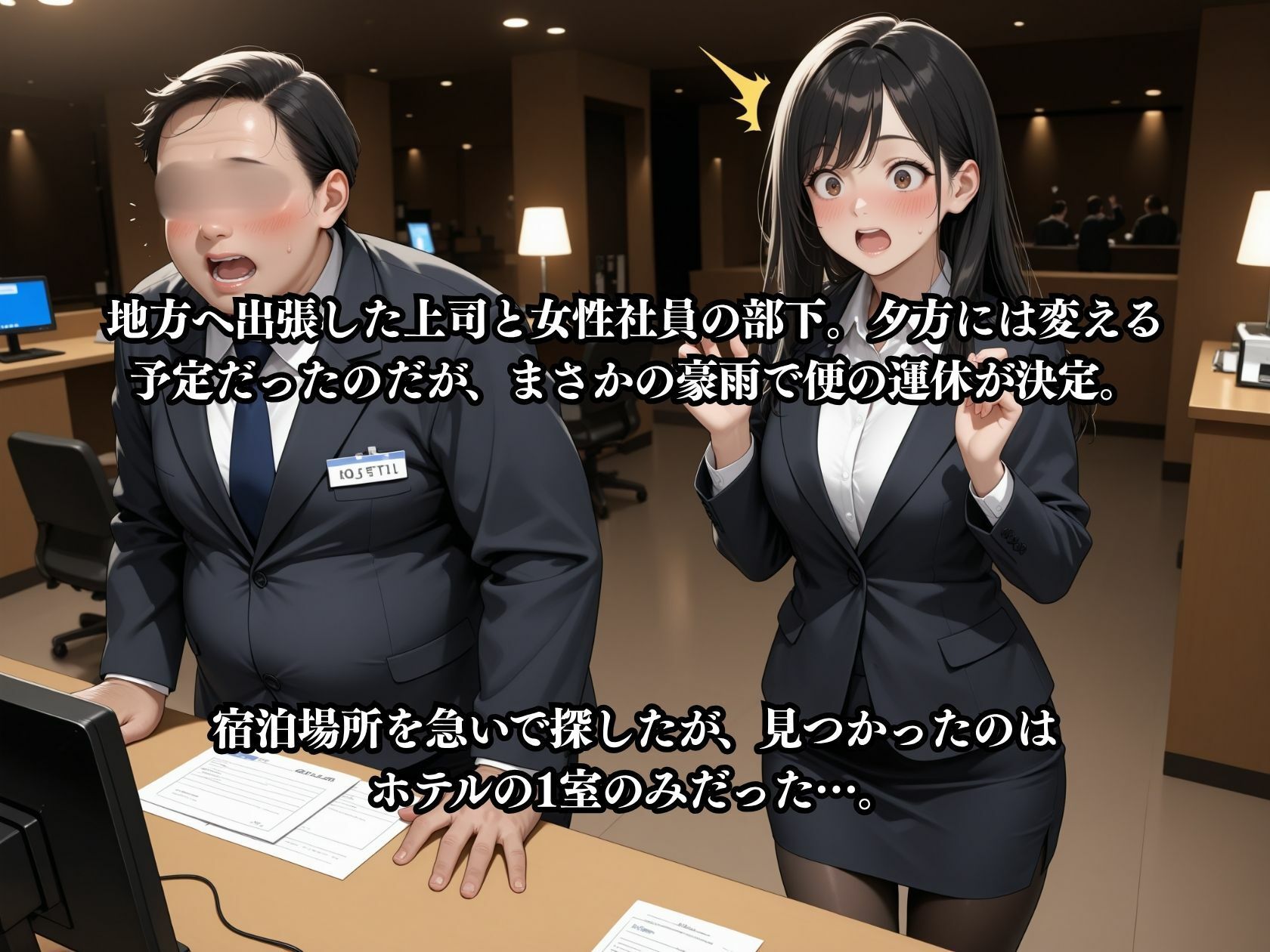 サンプル画像2:キモくて嫌いな上司と出張先で相部屋に(スターブックス) [d_617159]