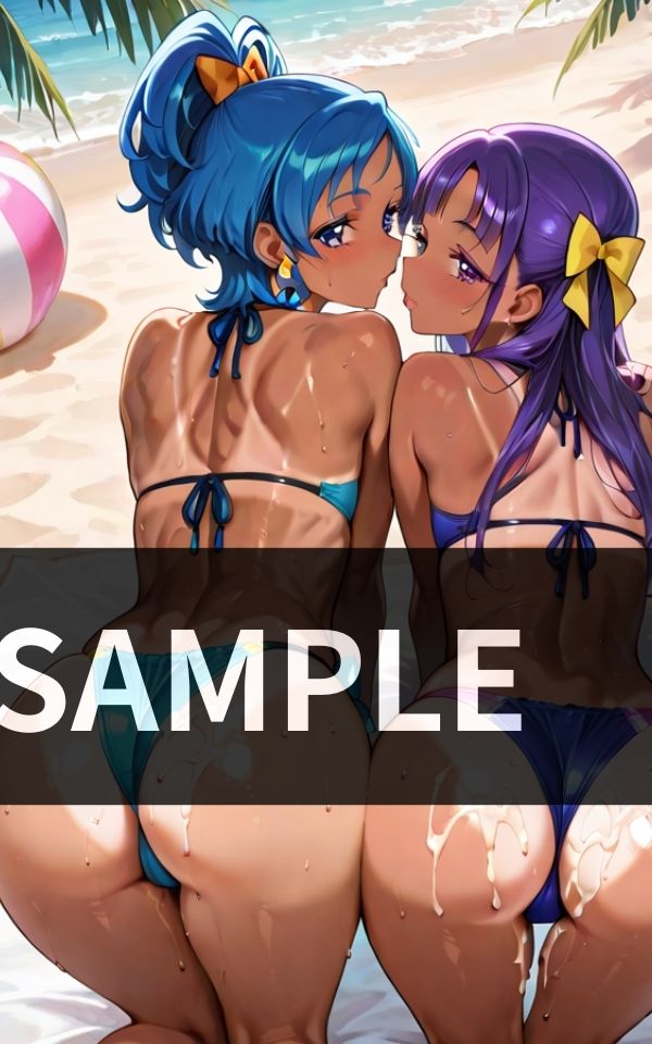 海より熱い！ ギャルビキニ尻に 白濁ぶっかけ祭り 画像1