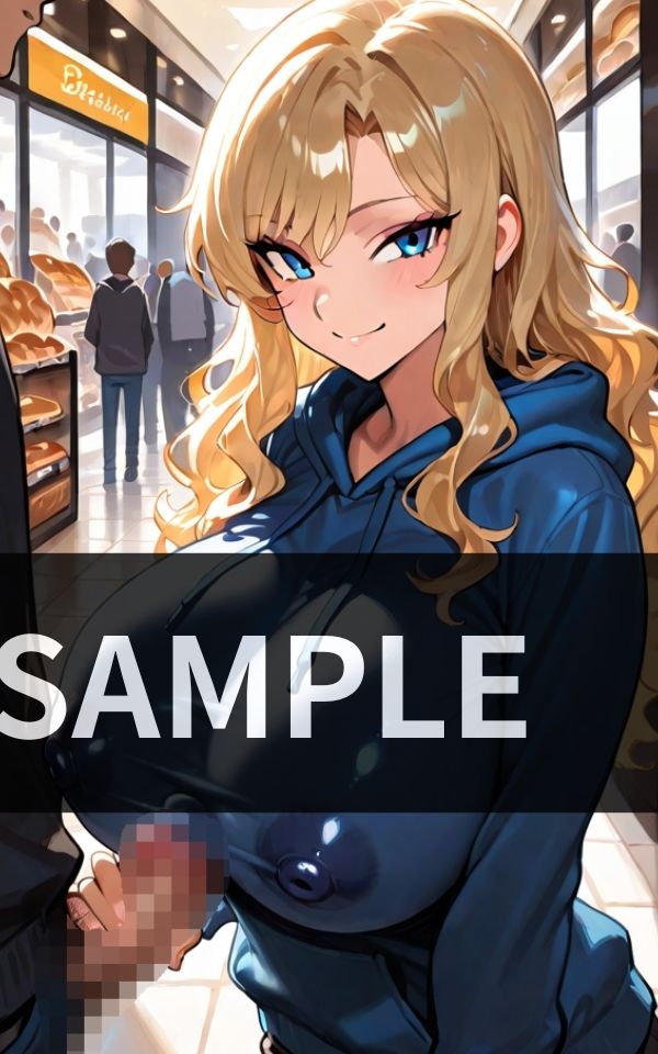 サンプル画像3:爆乳ギャルと 街角エロ巡り 理性が追いつかない…！(甘々制作所) [d_617223]