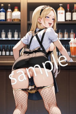 サンプル画像2:店員とHotひとイキCafe(いらすとびじょ館) [d_617231]