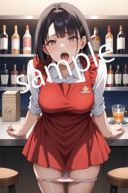 サンプル画像4:店員とHotひとイキCafe(いらすとびじょ館) [d_617231]