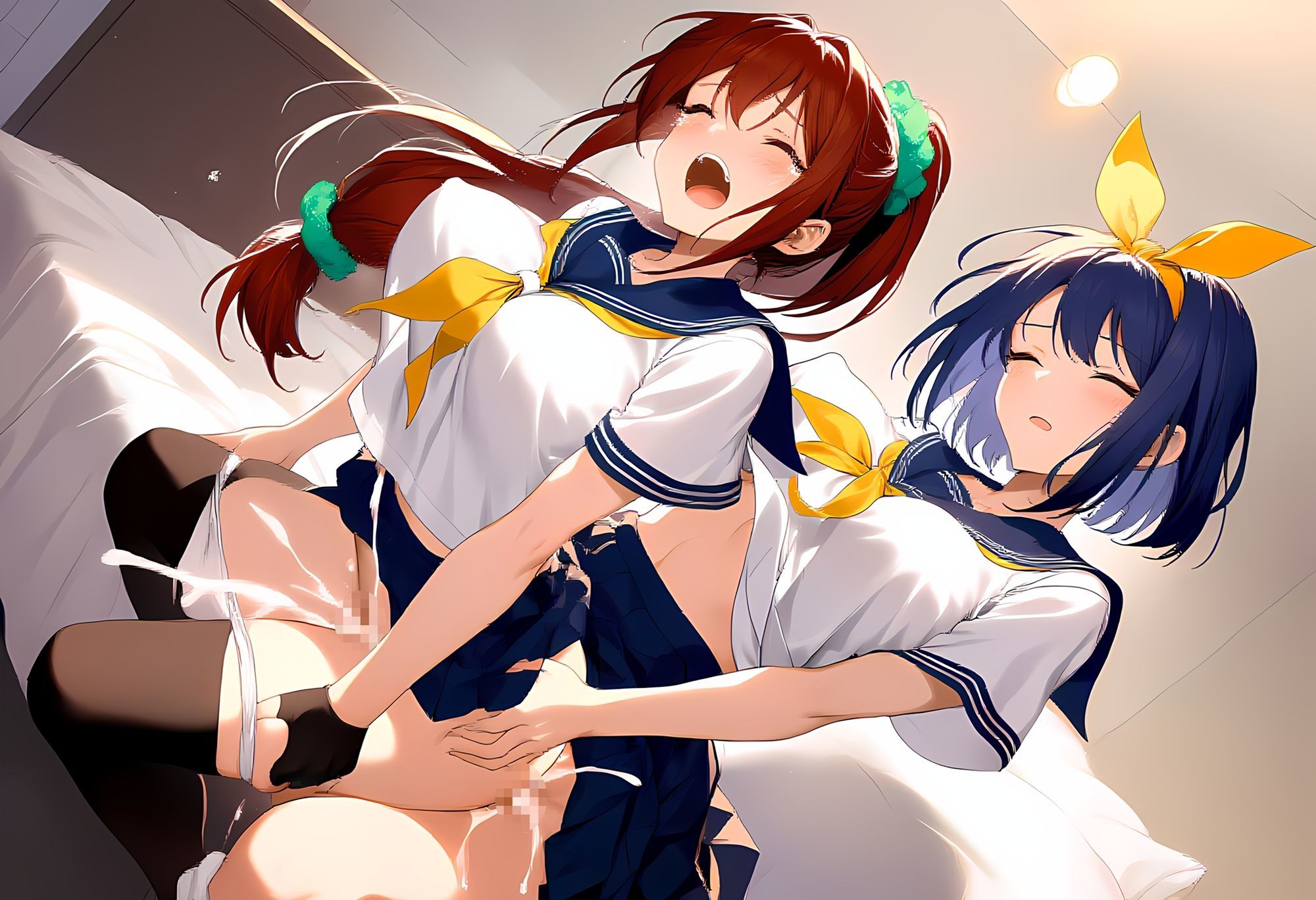 サンプル画像3:セーラー服美少女ふたなりレズのAICG集 1(サークルとうふ用ニッパー) [d_617318]