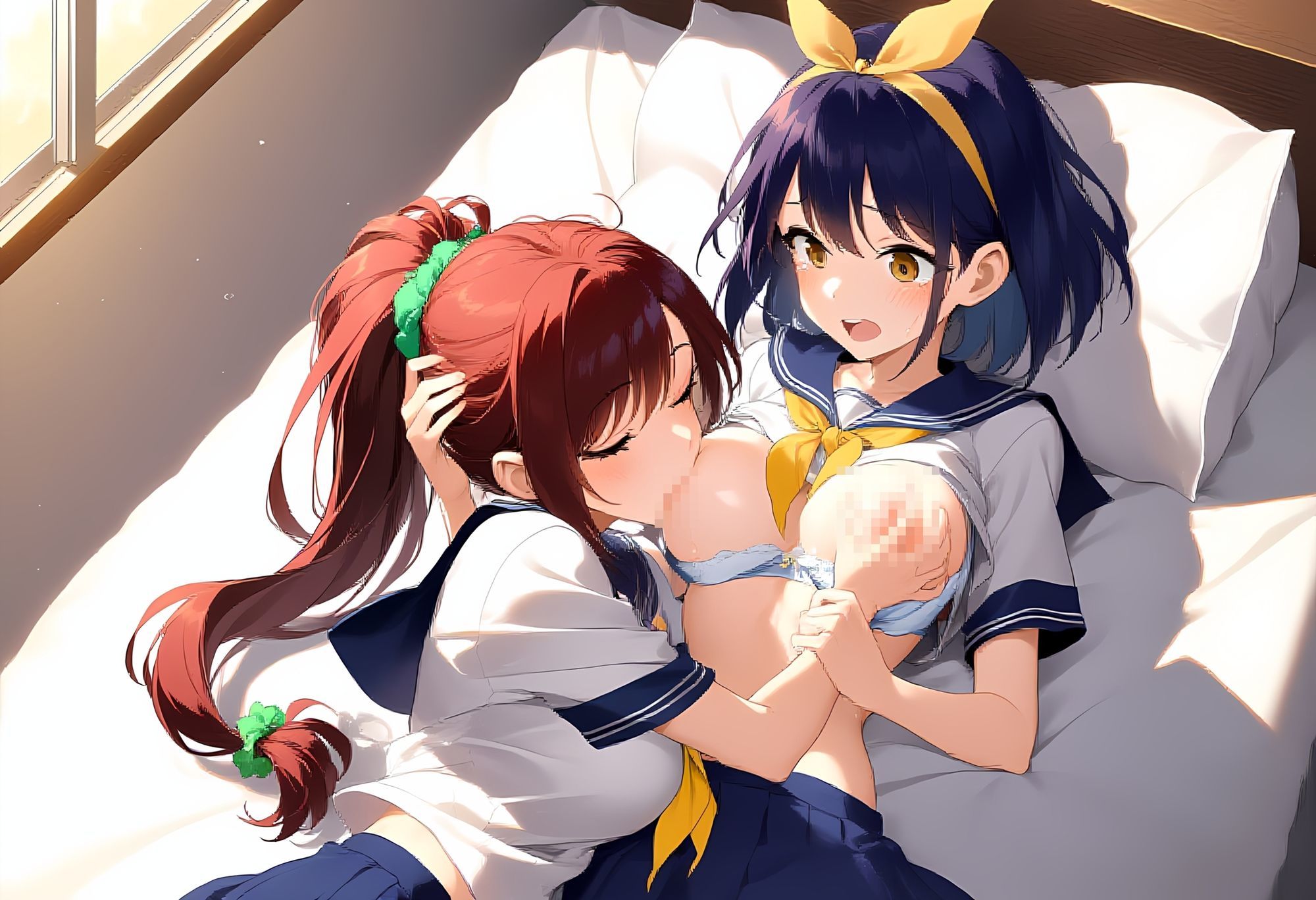 サンプル画像4:セーラー服美少女ふたなりレズのAICG集 1(サークルとうふ用ニッパー) [d_617318]