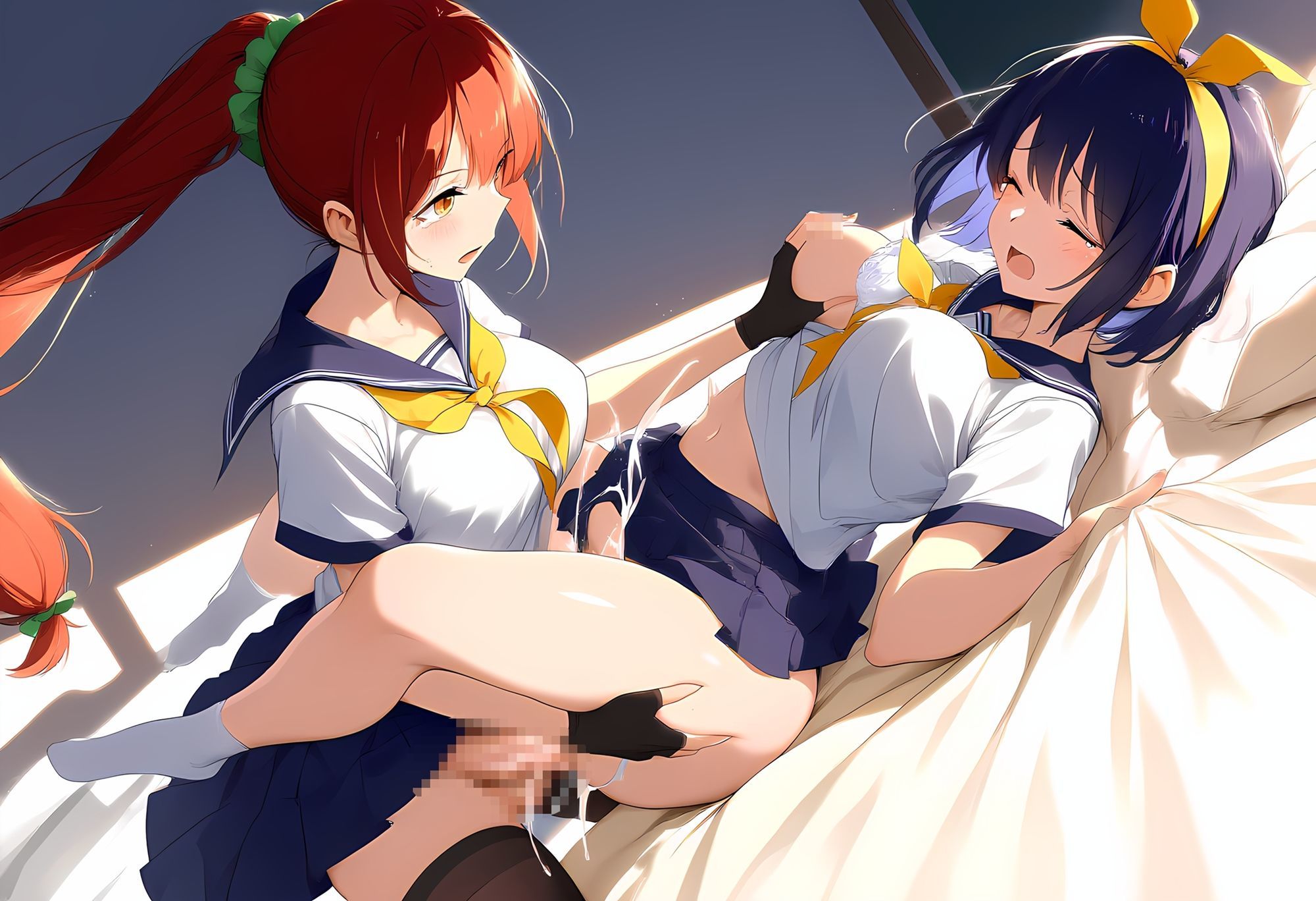 サンプル画像5:セーラー服美少女ふたなりレズのAICG集 1(サークルとうふ用ニッパー) [d_617318]