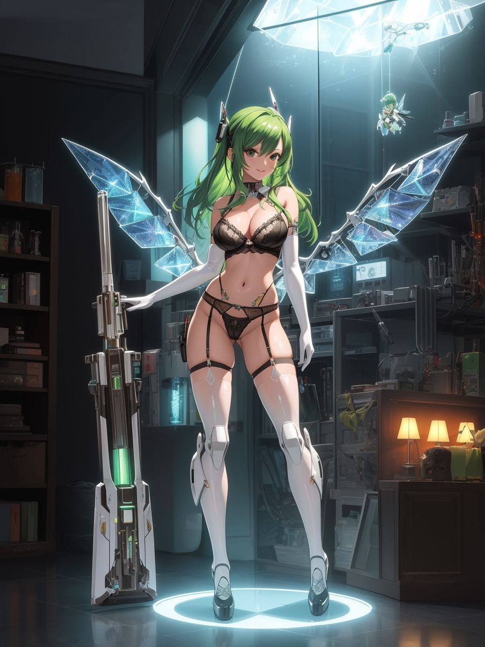 サンプル画像1:翼のある美少女たち〜AIイラスト〜(くりきんとん) [d_617399]