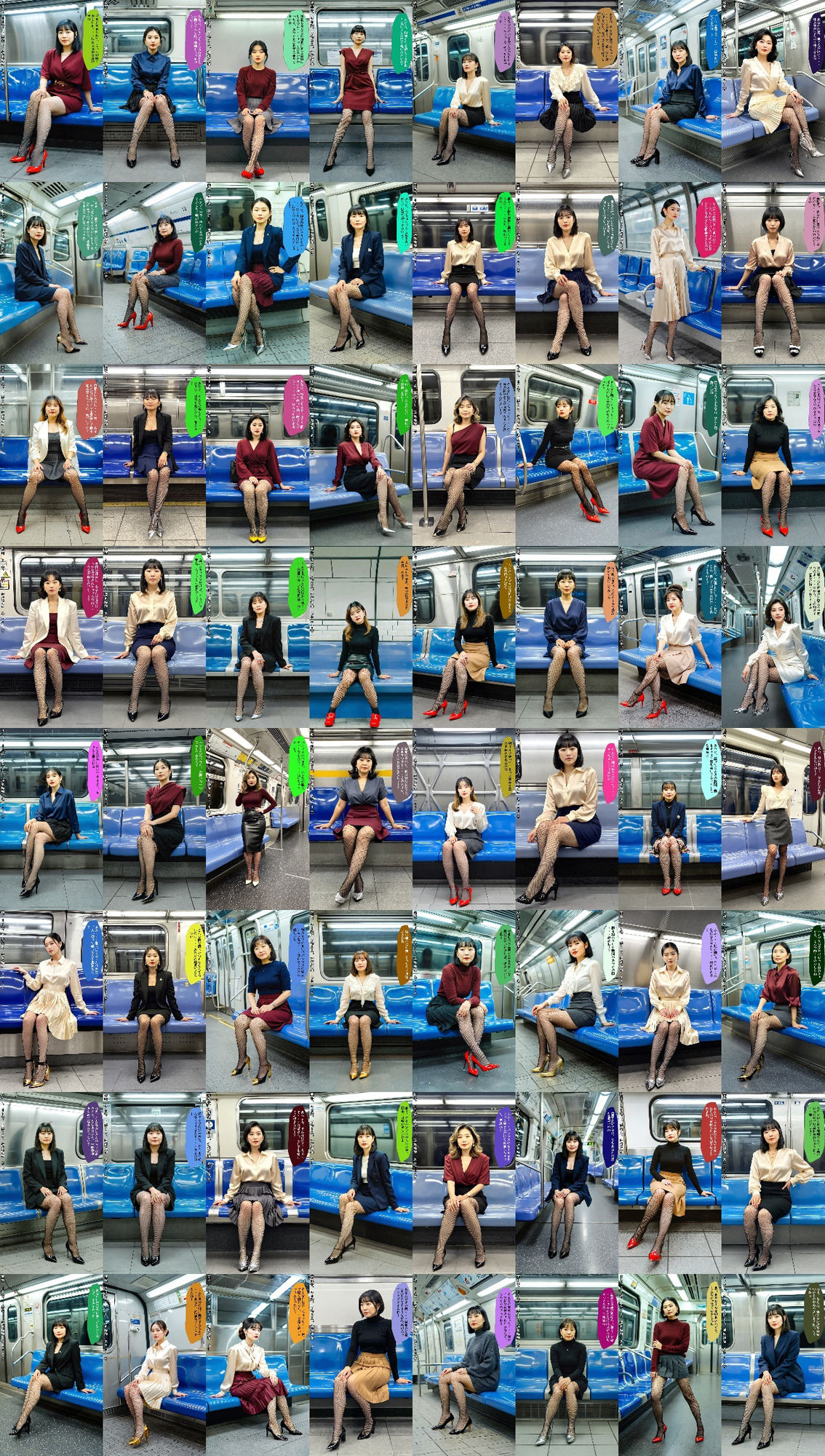 40代50代熟女の網タイツとパンプス〜電車内のフェチ地獄〜 vol.3 画像9