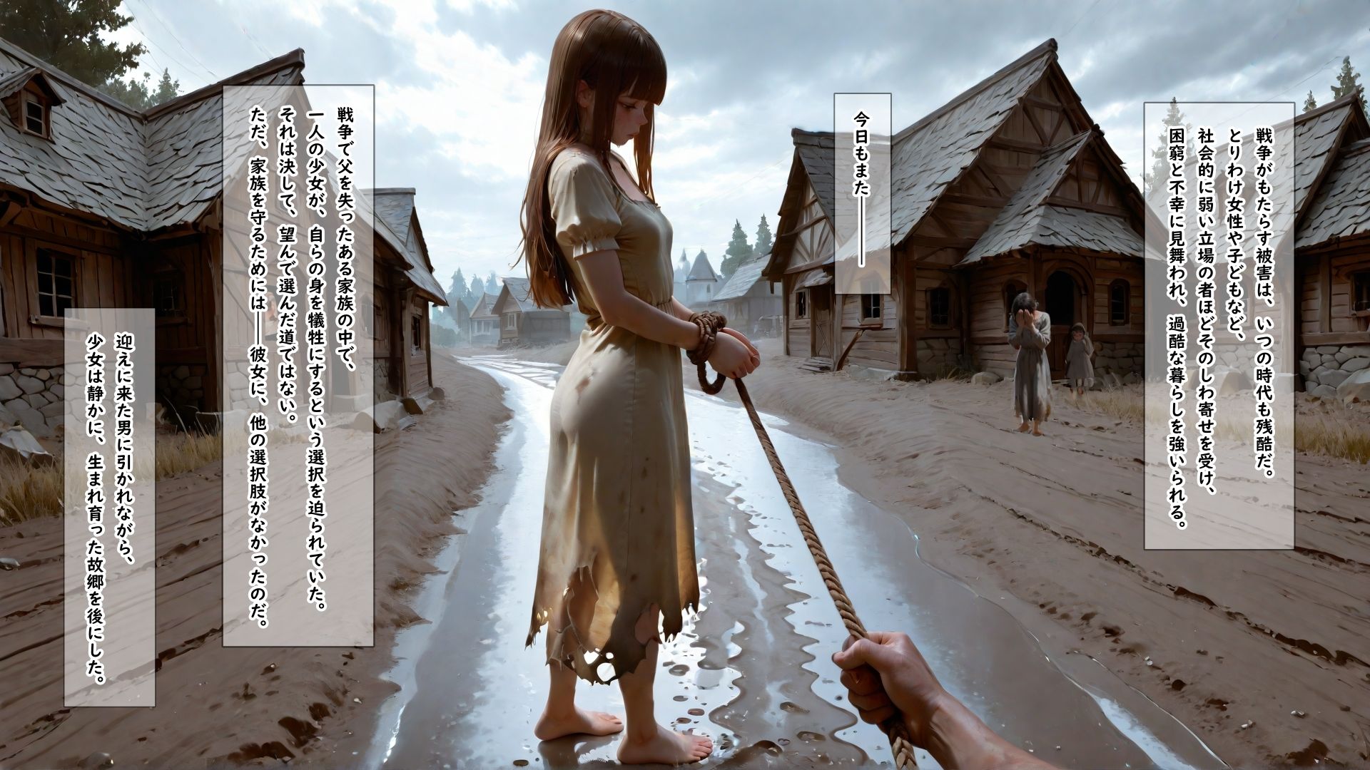 サンプル画像1:出稼ぎの内容が丁稚奉公かと思っていたら実は物凄くエッチなお仕事で何回イってもやめてもらえない女の子(ありゅ研究所) [d_617549]