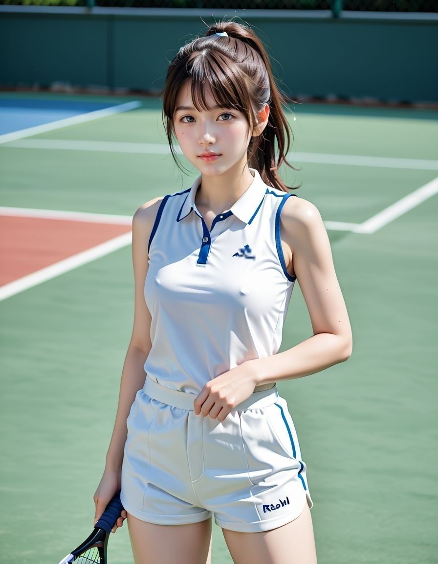 ラリーの音じゃない…女子テニス部、濡れた部室の密指導 画像2