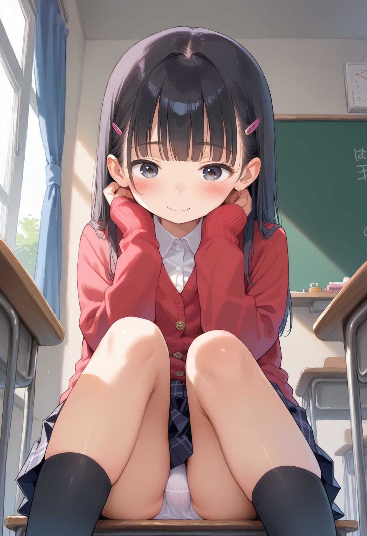 サンプル画像4:【同級生のパンティ盗撮】日替わりカラフルパンティ(AI_Shiteru) [d_617592]