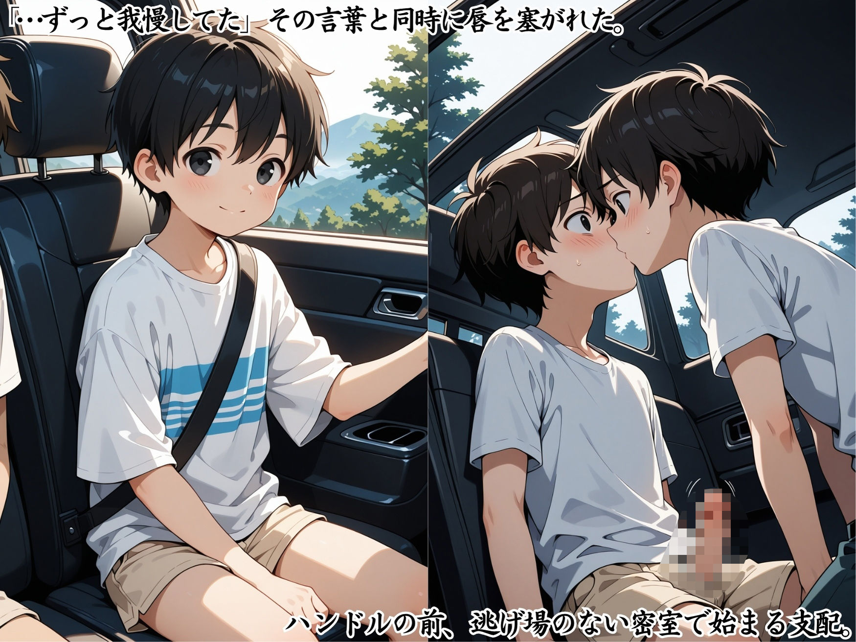 楽しいドライブのはずが、友達は僕を抱いた。