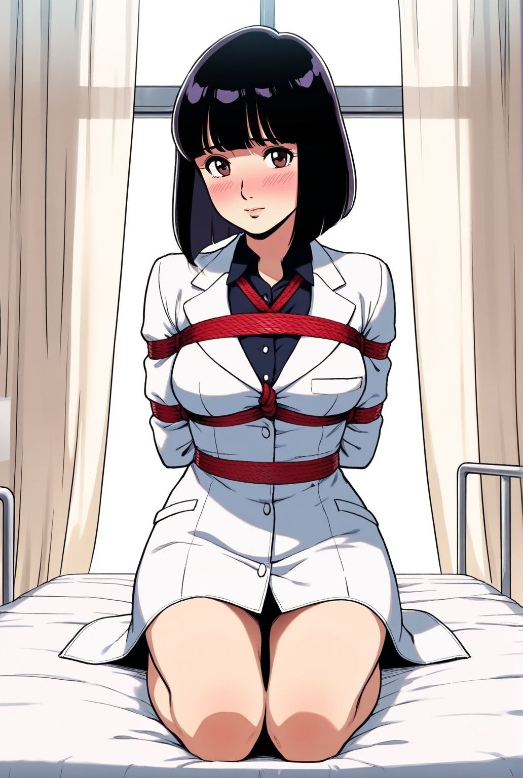 サンプル画像2:緊縛にゆだねる若熟女  白衣の午後、保健室の密やかな時間(緊縛クラブ) [d_617622]