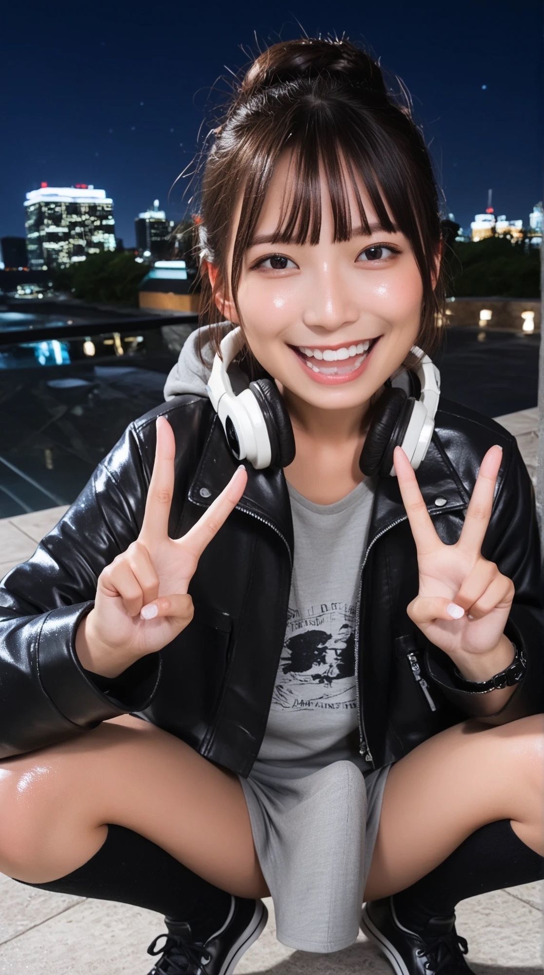 ふたなりストリートスナップ  第二弾〈パーカーちゃん・夜編〉 画像1