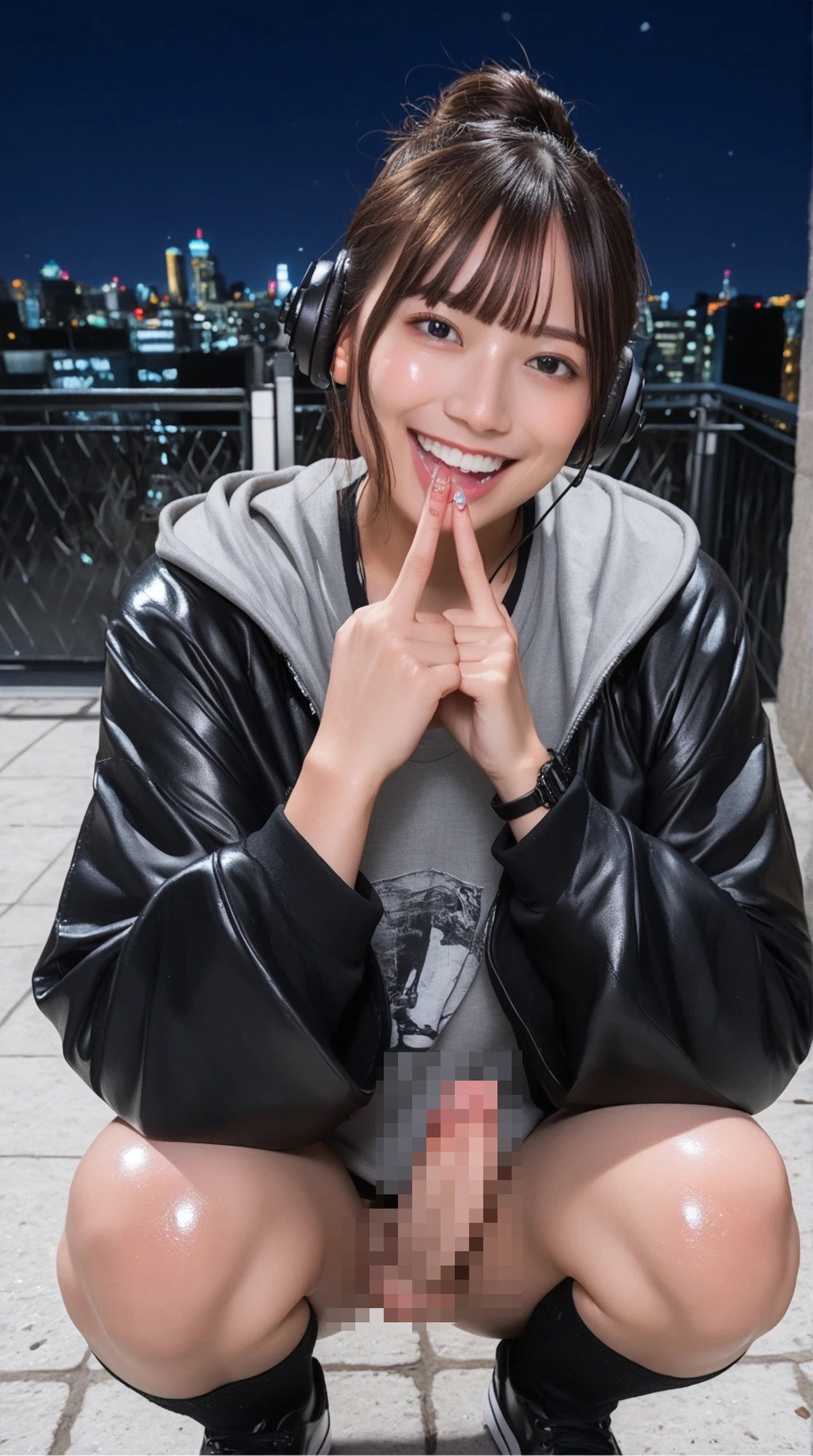 ふたなりストリートスナップ  第二弾〈パーカーちゃん・夜編〉 画像2