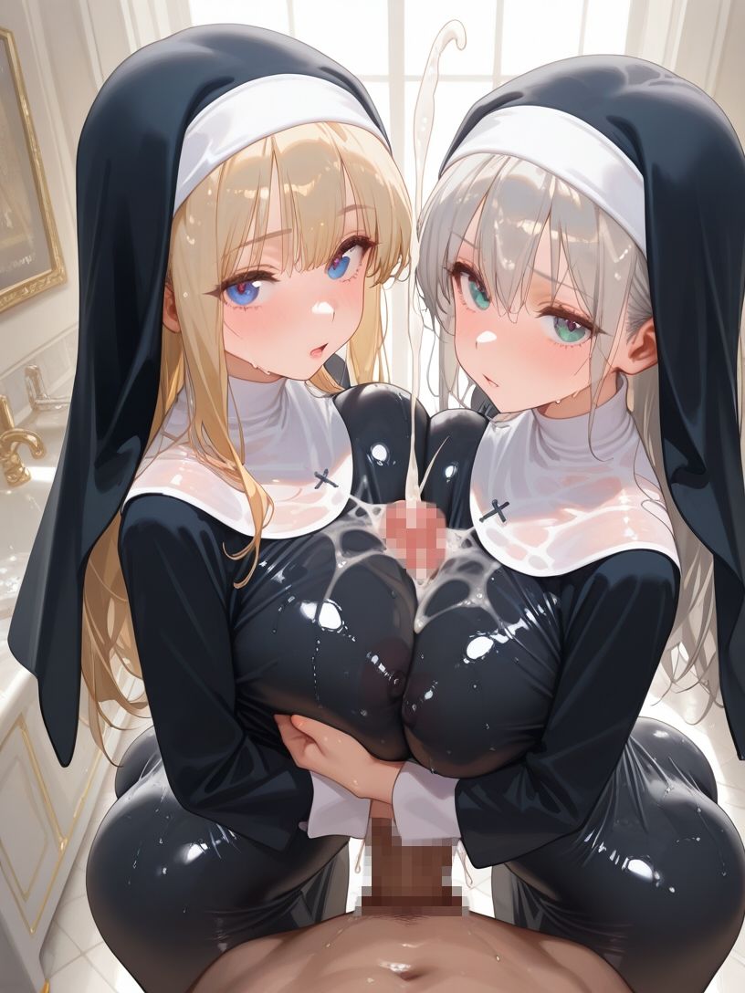 巨乳シスターとハーレムエッチ35