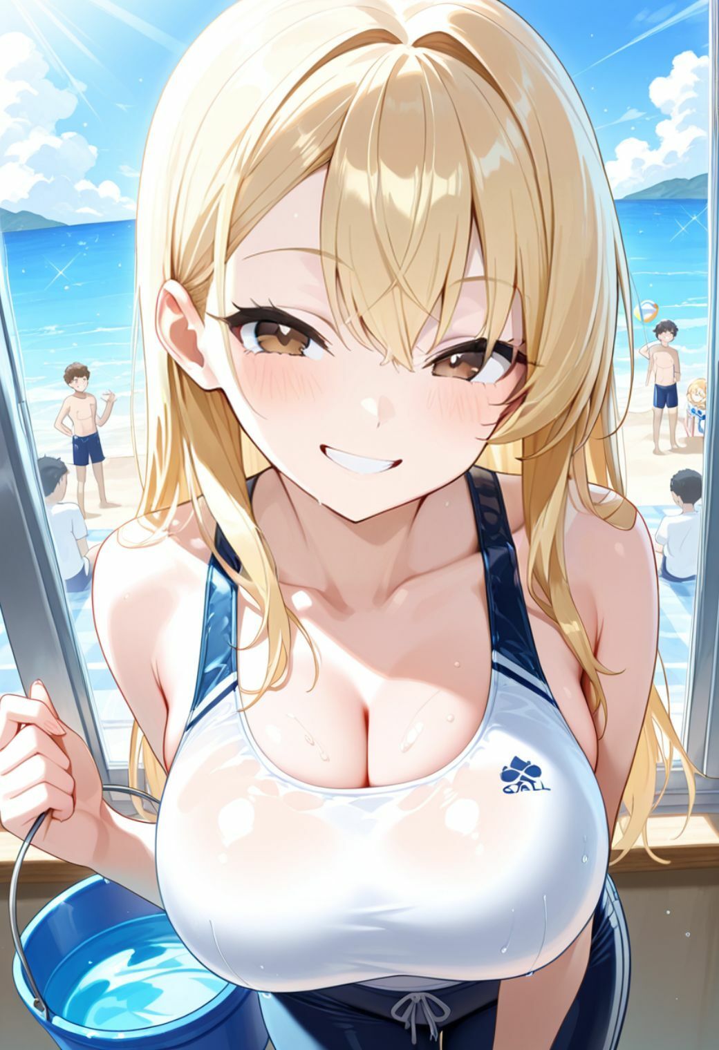 サンプル画像1:スク水白ギャルに種付け(ぷにラボ) [d_617791]