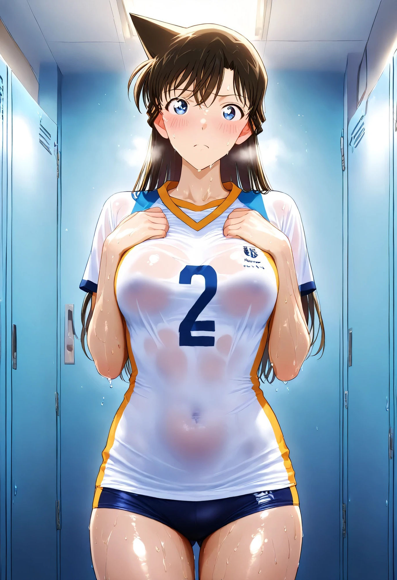 サンプル画像5:毛〇蘭  バレーボールコス(HIGMアート) [d_617796]