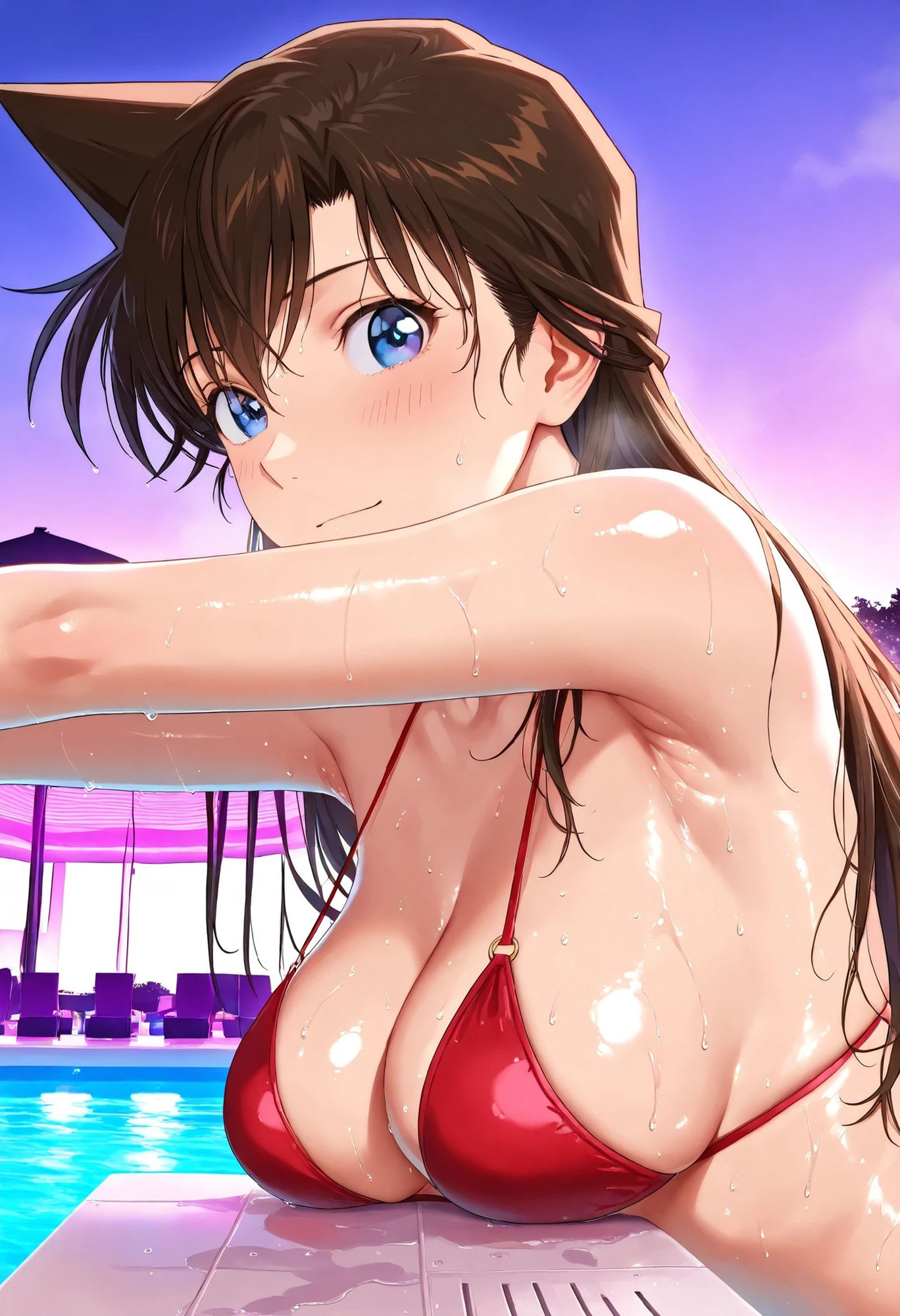 毛〇蘭 ビキニでおじさんとえっち 画像2