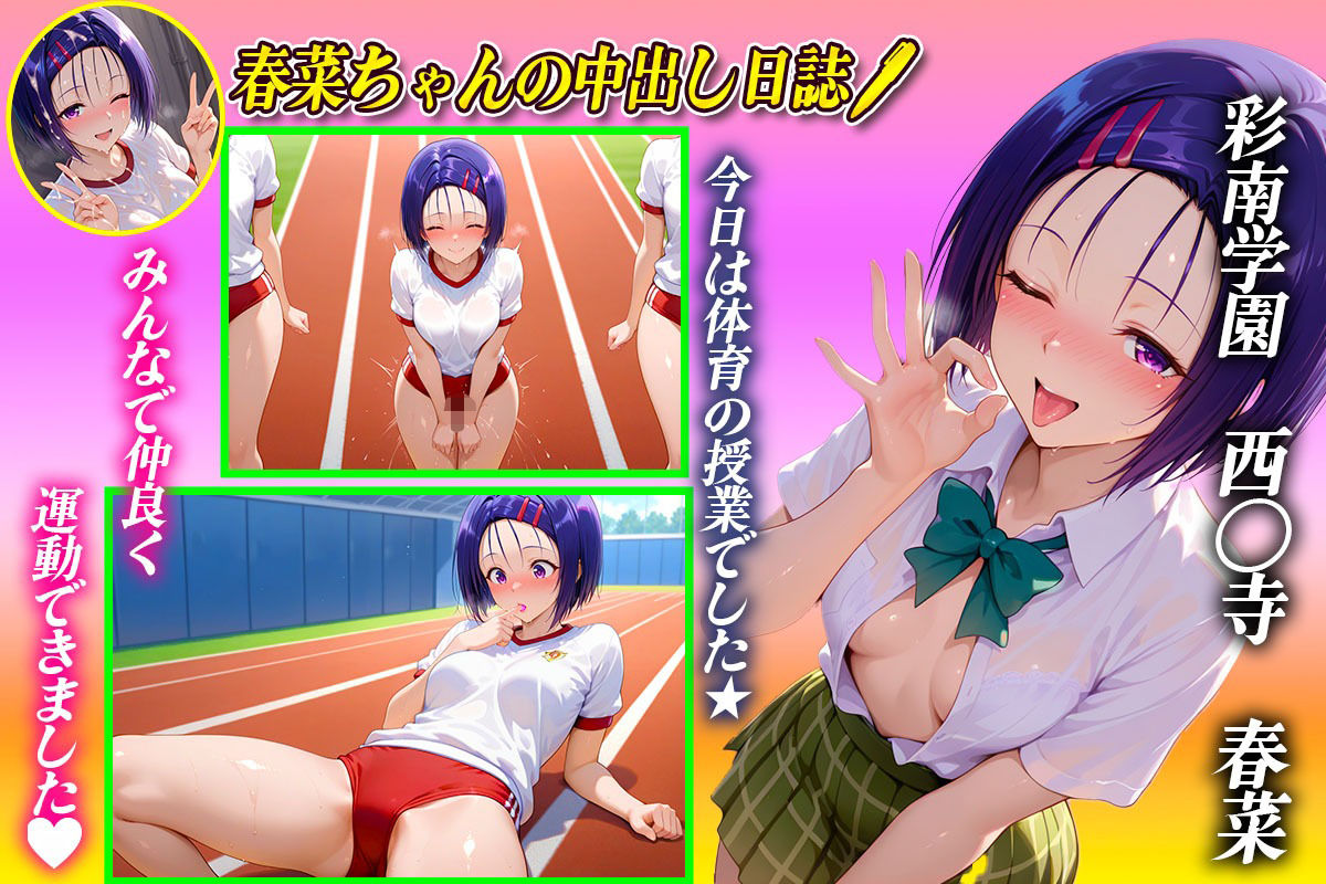 サンプル画像1:彩南学園の中出し日誌  体育編  西〇寺春奈(ぶっかけヒロインズ) [d_617901]