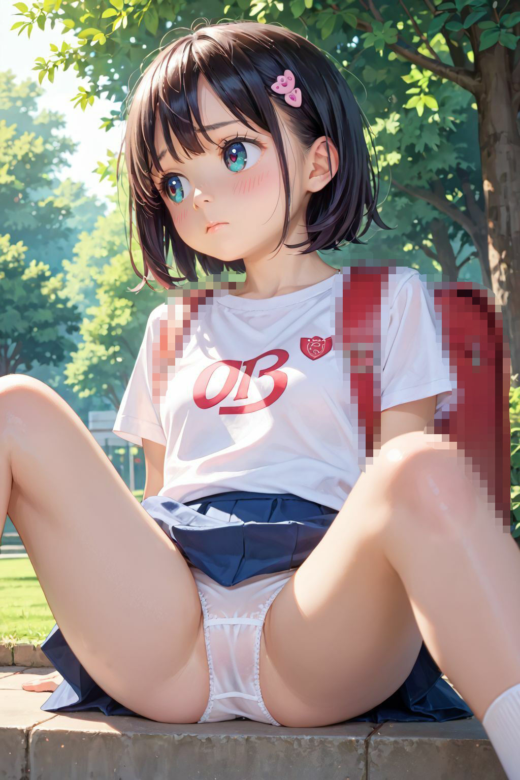 サンプル画像2:公園下校少女(ツンドラ) [d_617907]