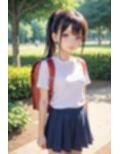 公園下校少女