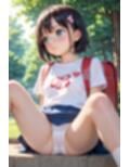 公園下校少女